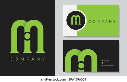Letter i and m logo concept with green gradient.