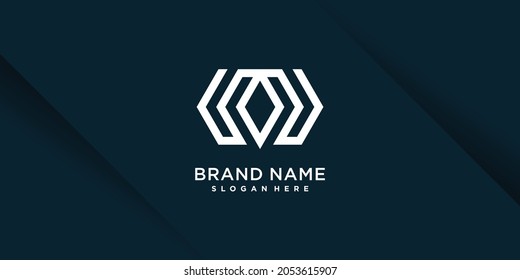 Letter M logo with creative element concept Premium Vector part 8