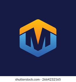 Letter M Logo mit einem niedlichen Design