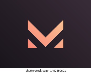 Letter M logo design. Abstract creative monochrome monogram symbol. Universal elegant M Crown vector mark design. Premium business  logotype. Graphic alphabet symbol for corporate business identity