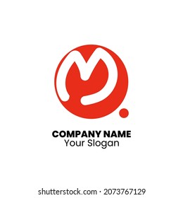 
letter M logo design with circle concept