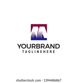 Letter M logo design concept template vector