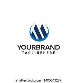 letter m logo design concept template vector