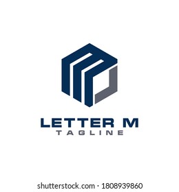 CONCEPTO DE DISEÑO DE LOGOTIPO DE LETRA M