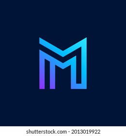 letter M  logo design concept