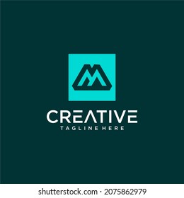letter m logo design concept