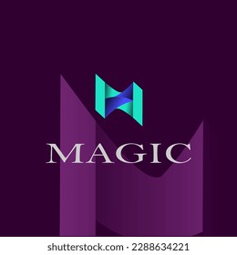 Concepto de diseño del logotipo de la letra M. Elegante plantilla de logotipo vectorial.ector