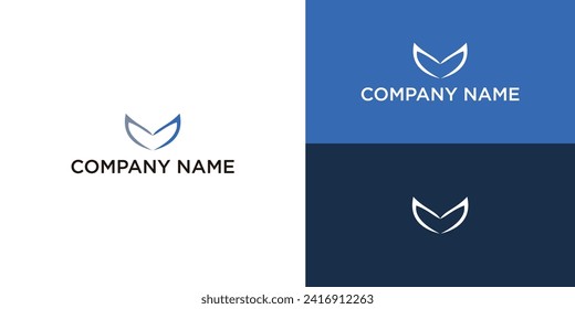 letter m logo design concept template