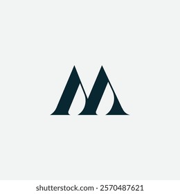 Letter M logo design concept. Elegant vector logo template. Letter M luxury logo template element.

