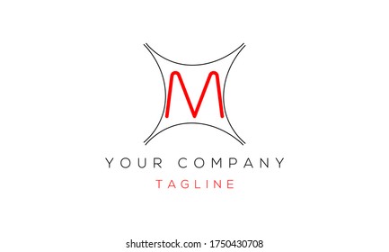 Diseño del logotipo de la letra M, icono moderno creativo M
