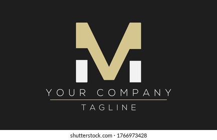 Diseño del logotipo de la letra M, icono moderno creativo M