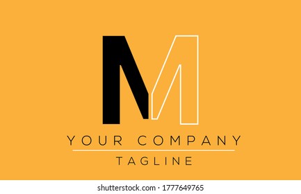 Diseño del logotipo de la letra M, icono moderno creativo M