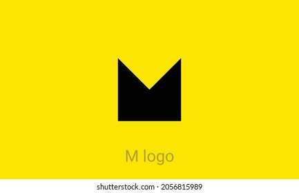 Letter M logo design. creative minimal monochrome monogram symbol. Graphic alphabet symbol for corporate business identity