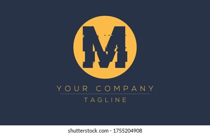 Letter M Logo Design, Distorted Vector M