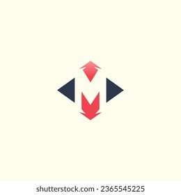 Buchstaben M Logo Design-Element, Vektorgrafik mit modernem Konzept
