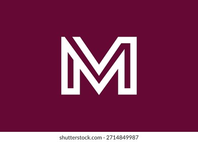 Elemento de diseño de logotipo de letra M