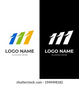 letter m logo design with flat colorful style