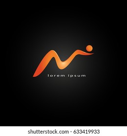  Letter M logo design Hand stylizied