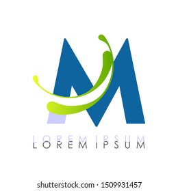 Letter M logo design. icon vector illustration