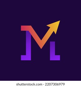 Plantilla de icono de diseño de logotipo de letra m