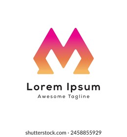 letra m icono de diseño de logotipo