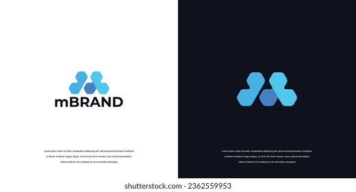 letter M logo design idea