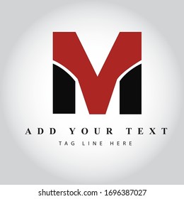 Letter M logo design & illustration vector art