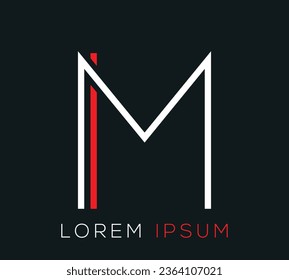 Letter 'M' Logo Design Illustration Template.