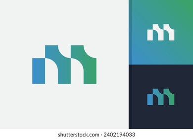 Letter M logo design illustration vector template