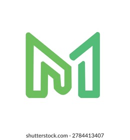 Letter M логотип дизайн иллюстрация векторное искусство 