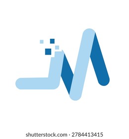 Letter M логотип дизайн иллюстрация векторное искусство 