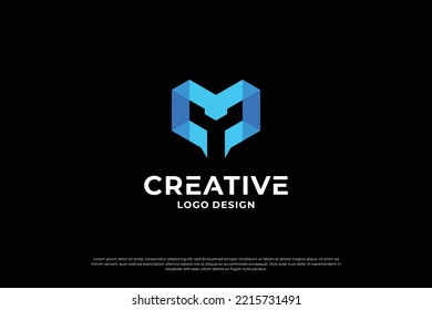 letter M logo design. Initial letters M logo mark, symbol vector.