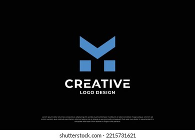 letter M logo design. Initial letters M logo mark, symbol vector.