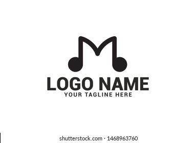 Letter m logo design. Isolated on white background.