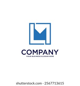 letter m logo design with letter l
