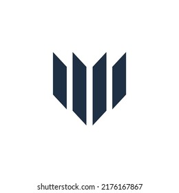 Letter M logo design with modern concept. Icon letter M vector illustration