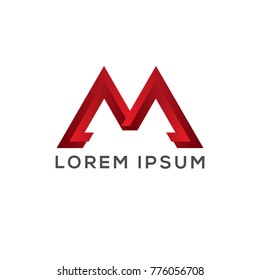 letter M logo design with modern style. cool logo . elegant 