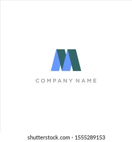 letter m logo design for real estate or corporate