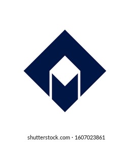 Letter M logo design simple modern template