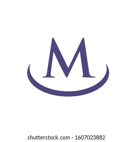 Letter M logo design simple modern template