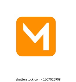 Letter M logo design simple modern template