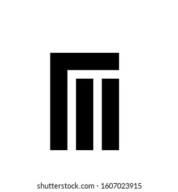 Letter M logo design simple modern template