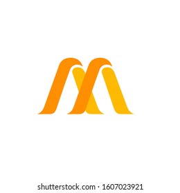 Letter M logo design simple modern template