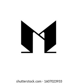 Letter M logo design simple modern template