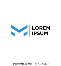 diseño sencillo del logotipo de letra M