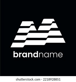 Letter M Logo Design, Simple Minimal Icon