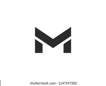 Letter M logo design template. Vector