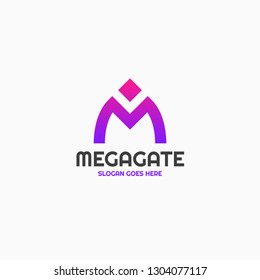 Letter M logo design template