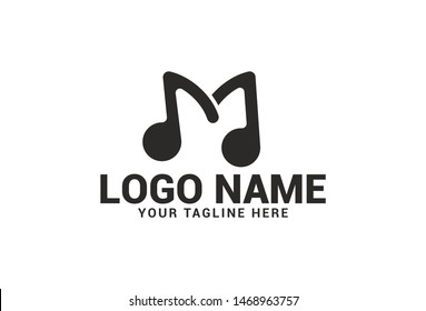 Letter m logo design template. Isolated on white background.