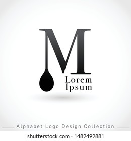 Letter M Logo Design Template isolated on white background : Vector Illustration